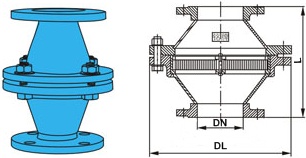 防爆燃型阻火器結(jié)構(gòu)圖