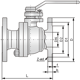 哈氏合金球閥結(jié)構(gòu)圖